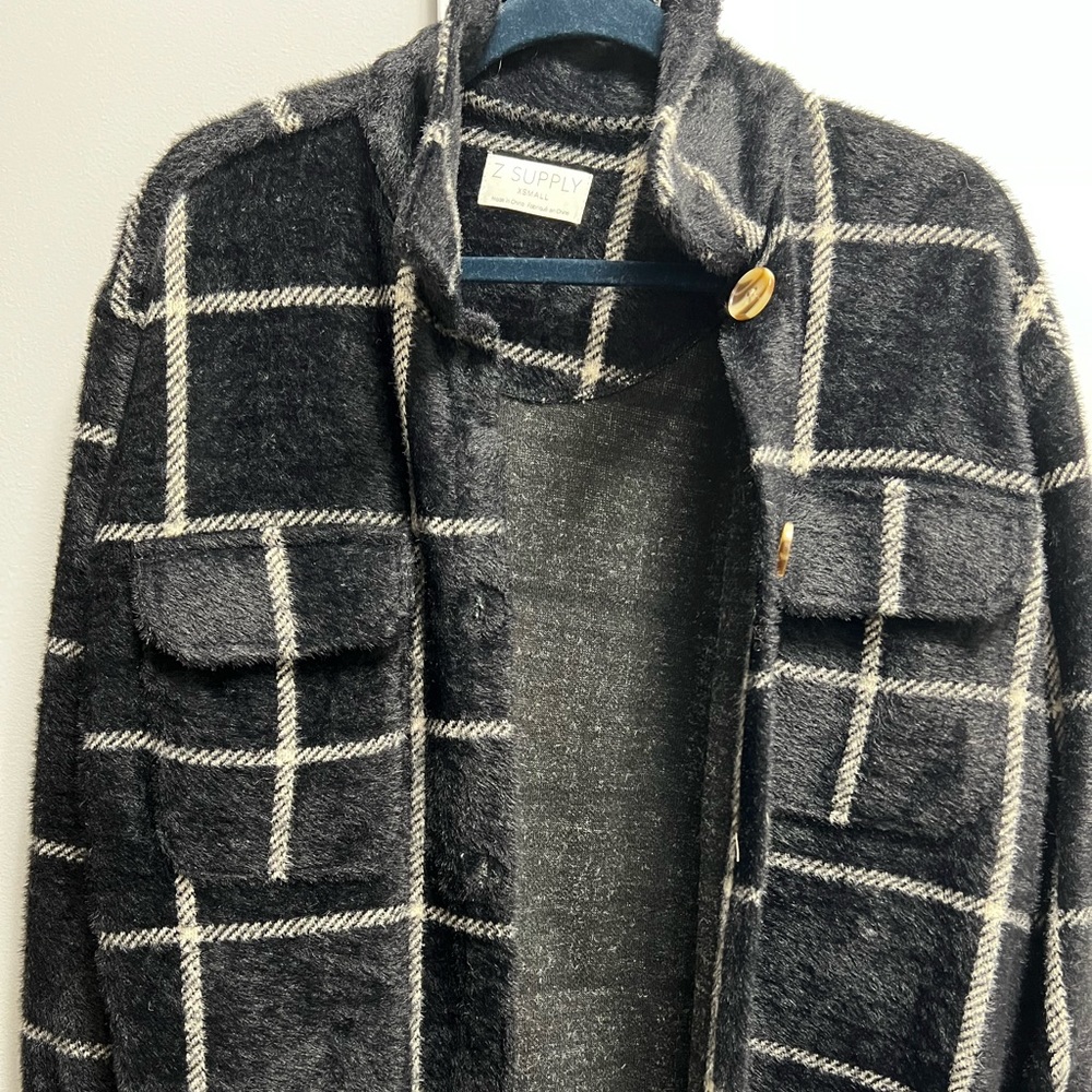 Plaid Tucker Shirt Jacket - never been worn